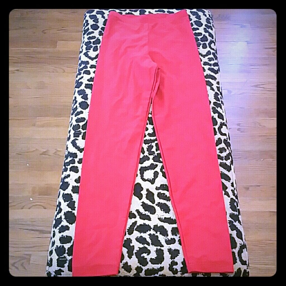 American Apparel Red Leggings Size Large