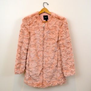 Forever21 Faux Pink Mink Coat