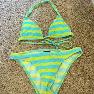Women's Ralph Lauren Striped Terry Cloth Bikini