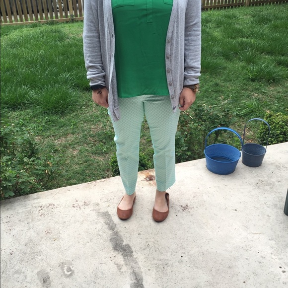 DONCASTER Green Capri Pants Size 0