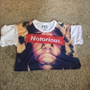 Notorious BIG crop top sz medium