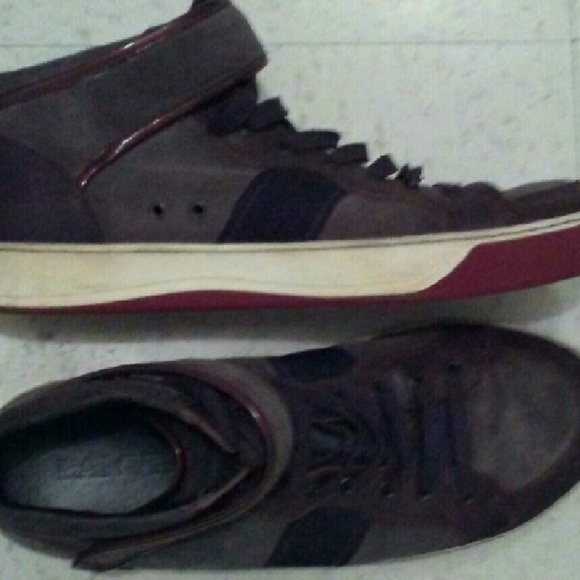 Lanvin suede and leather sneakers