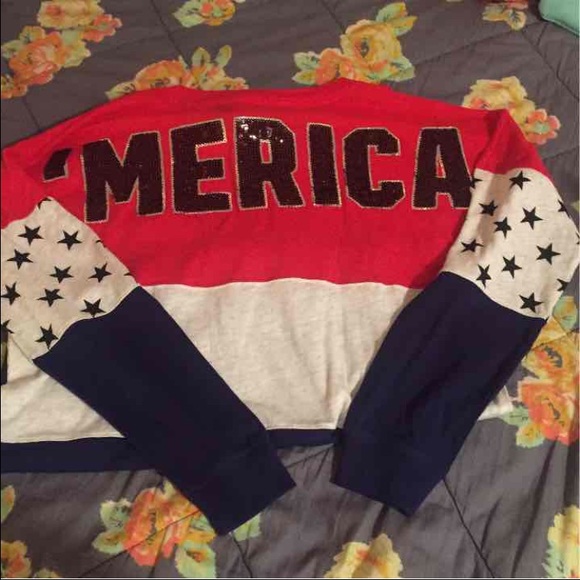 Vs Pink 'Merica Crew - Picture 1 of 3