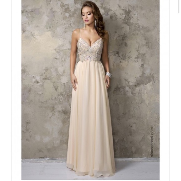 peach prom dress