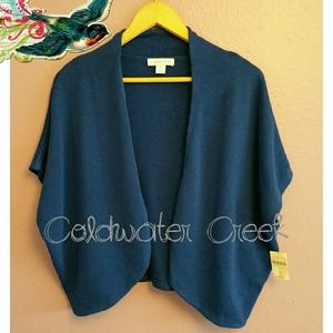 Coldwater Creek Blue Shrug wrap cardigan