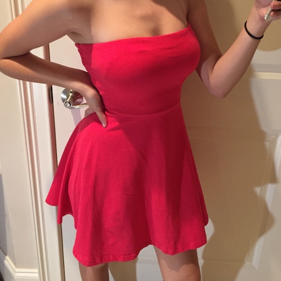 🌼Strapless Jersey Knit A-Line Dress