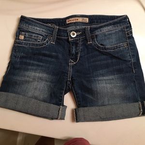 Big Star ultra low rise jean shorts