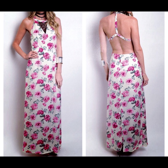 ❗️FLORAL LACE MAXI Slip DRESS - Picture 3 of 3