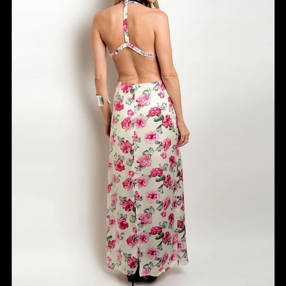 ❗️FLORAL LACE MAXI Slip DRESS - Picture 2 of 3