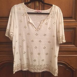 Calypso St Barth sequin tunic tee