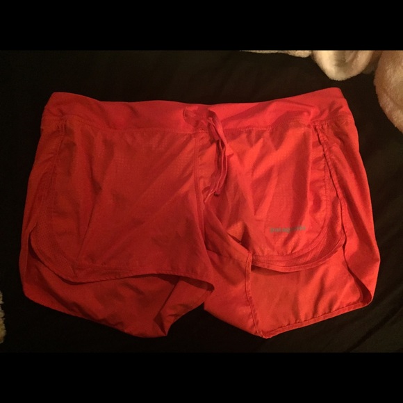 Red Patagonia shorts
