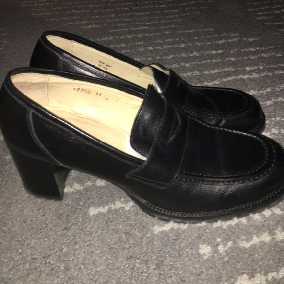 J. Crew Black Heeled Loafer - Size 11