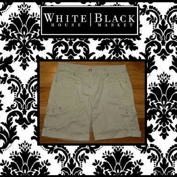 Black/White Tan Chic Cargo Shorts