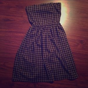 Brown Strapless dress