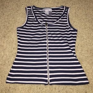 Stripped zip up tank