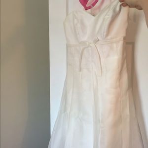 After Six Cream Bridesmaids Dress
