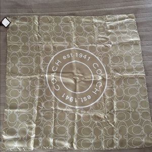 Authentic 100% Silk Coach Scarf, NWT