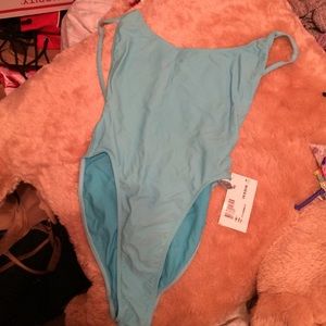 One piece American apparel turquoise swimsuit