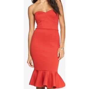 Red Strapless Express Dress
