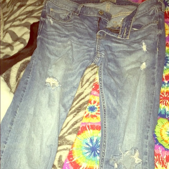 Super skinny ripped jeans hollister