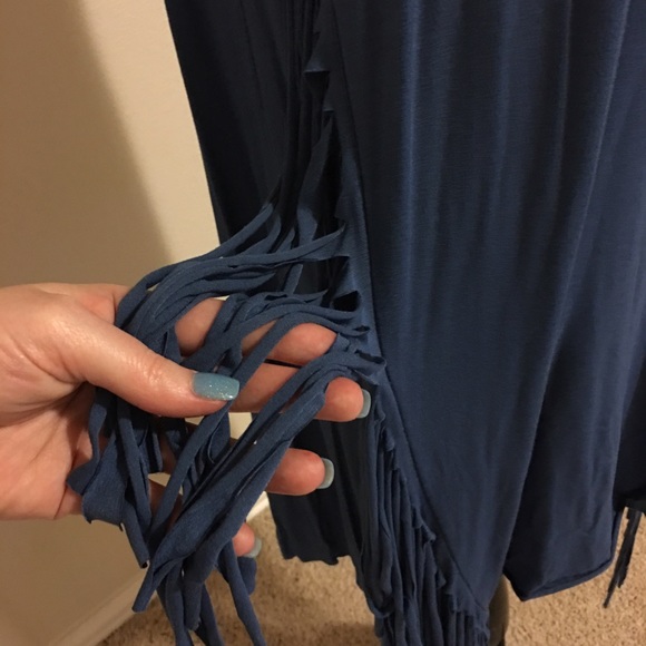 {LAST 3} SALE Sleeveless tunic dress w fringe - Picture 3 of 4