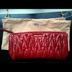 Miu Miu clutch bag/Party bag Red Lambskin