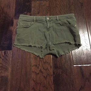 Army green shorts