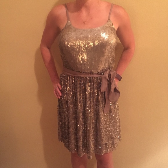 Express gold sequin dress. Size XS