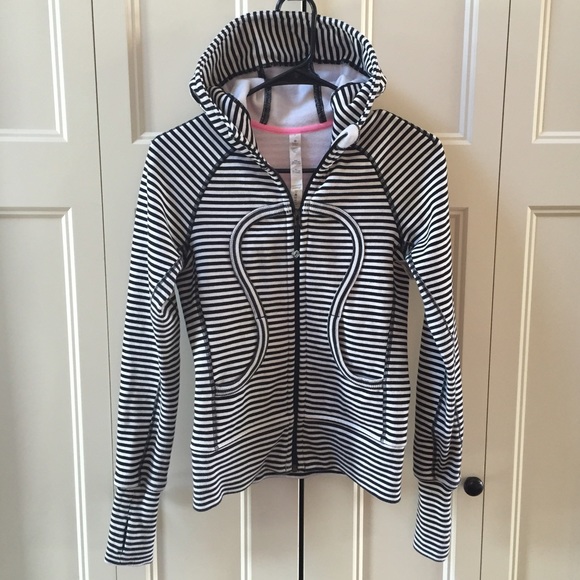 lululemon athletica Tops - Lululemon Stripe Scuba Hoodie