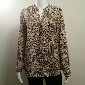 NWOT NY Collection Animal Print Pullover Top