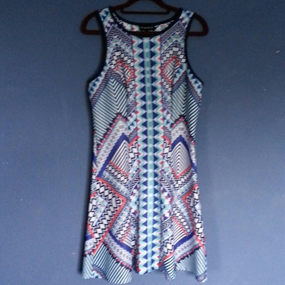 Multicolor 'skater' dress