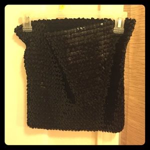Black Sequin Tube Top
