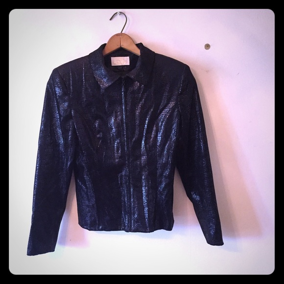 Cache faux leather snake skin jacket - Picture 1 of 4
