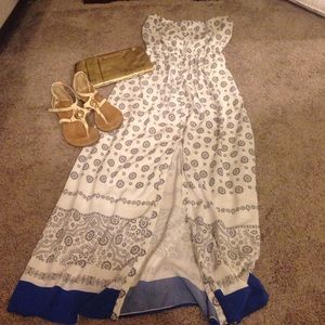 Summer strapless maxi dress