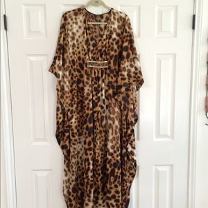 leopard print caftan