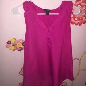 J Crew pink ruffle top