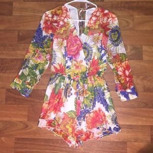 Cute, summery floral romper.
