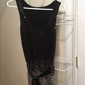 Sequence dress with satanism bow!