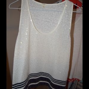 I crew sequin tank top.