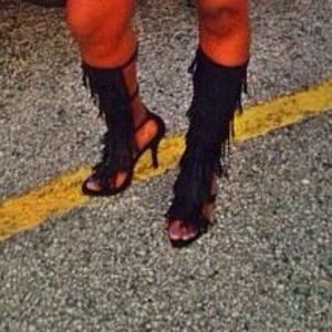 Fringe gladiator sandals