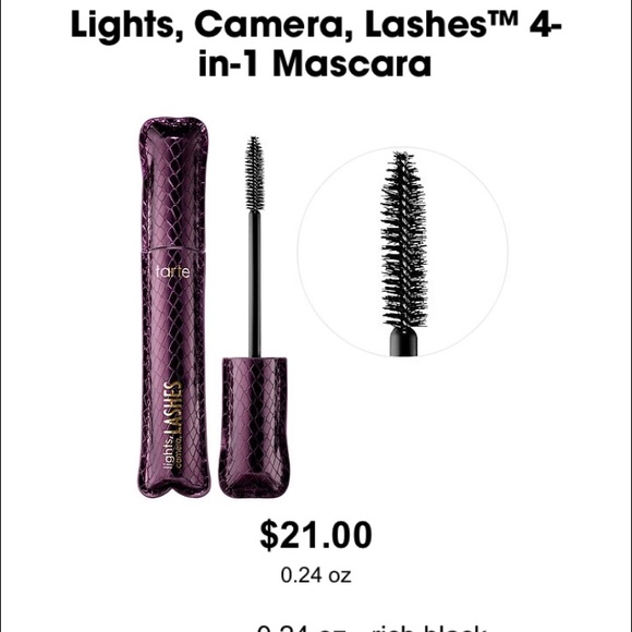 Lights, Camara, lashes Tarte Mascara