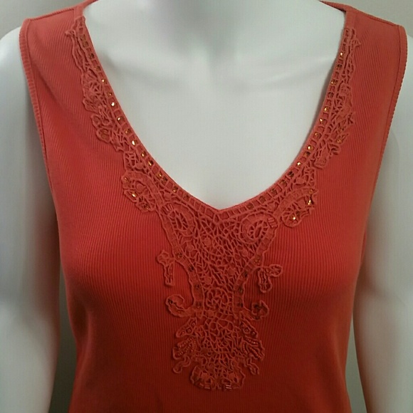 NWOT Style&Co Embroidered Tank - Picture 4 of 4