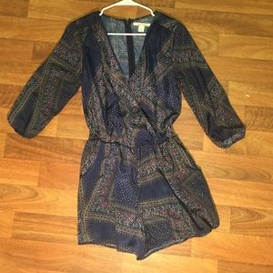 Blue paisley romper from Francesca's.