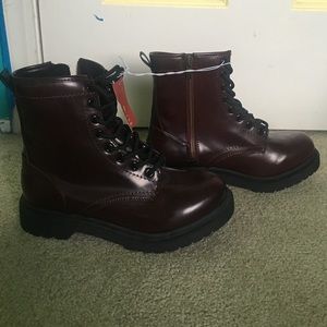 Burgundy "Doc Martin" Style Boots