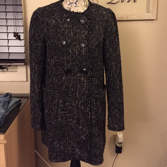 Bcbg black white wool jacket