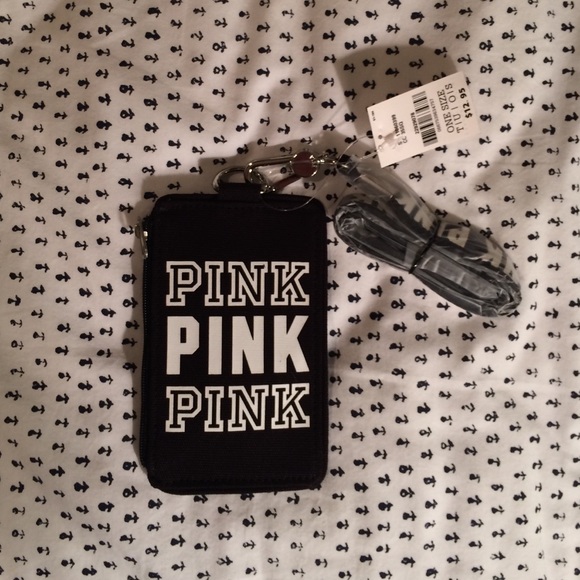 PINK lanyard/cardholder