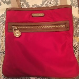 Red Michael Kors cross body purse