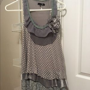 Grey ruffle dress
