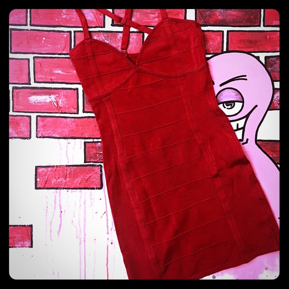 Bebe Red Mini Dress