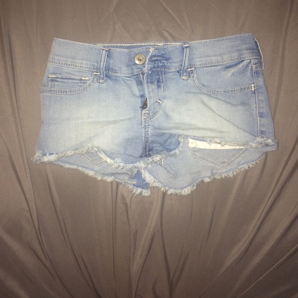 Light blue jean shorts